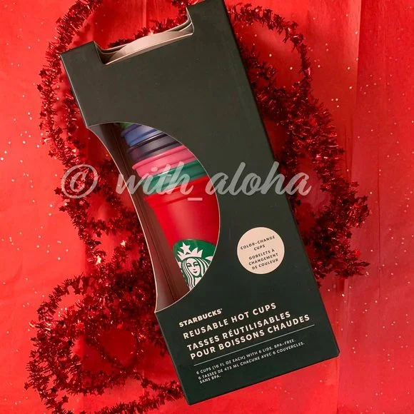 🌹SALE🌹 NEW Starbucks Holiday 2021 Color Changing Reusable Hot Cups - Picture 1 of 6